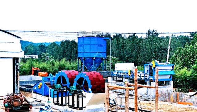 洗砂（shā）機工作現場